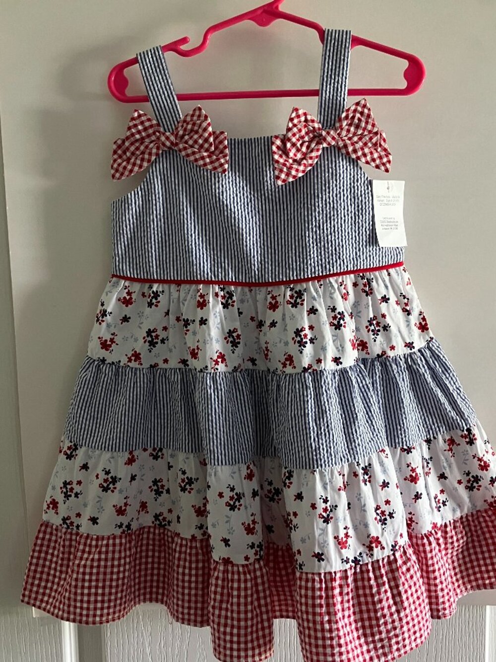 Good Lad Girls Size 4T Stripe Sundress Patriotic Floral Gingham New with Tags